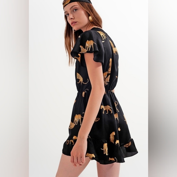 Leopard Print Romper. NWT. Size L. - Picture 2 of 14